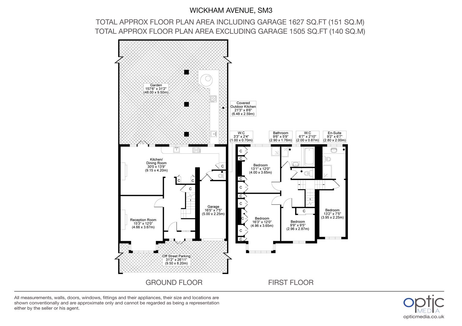 83, Wickham Avenue, Cheam floorplan