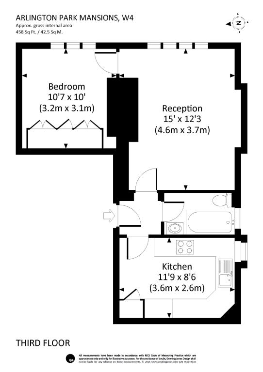 1 Bedrooms Flat to rent in Arlington Park Mansions, Chiswick, London W4