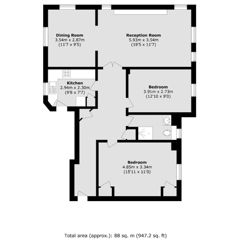Flat 59, Greenhill, London floorplan