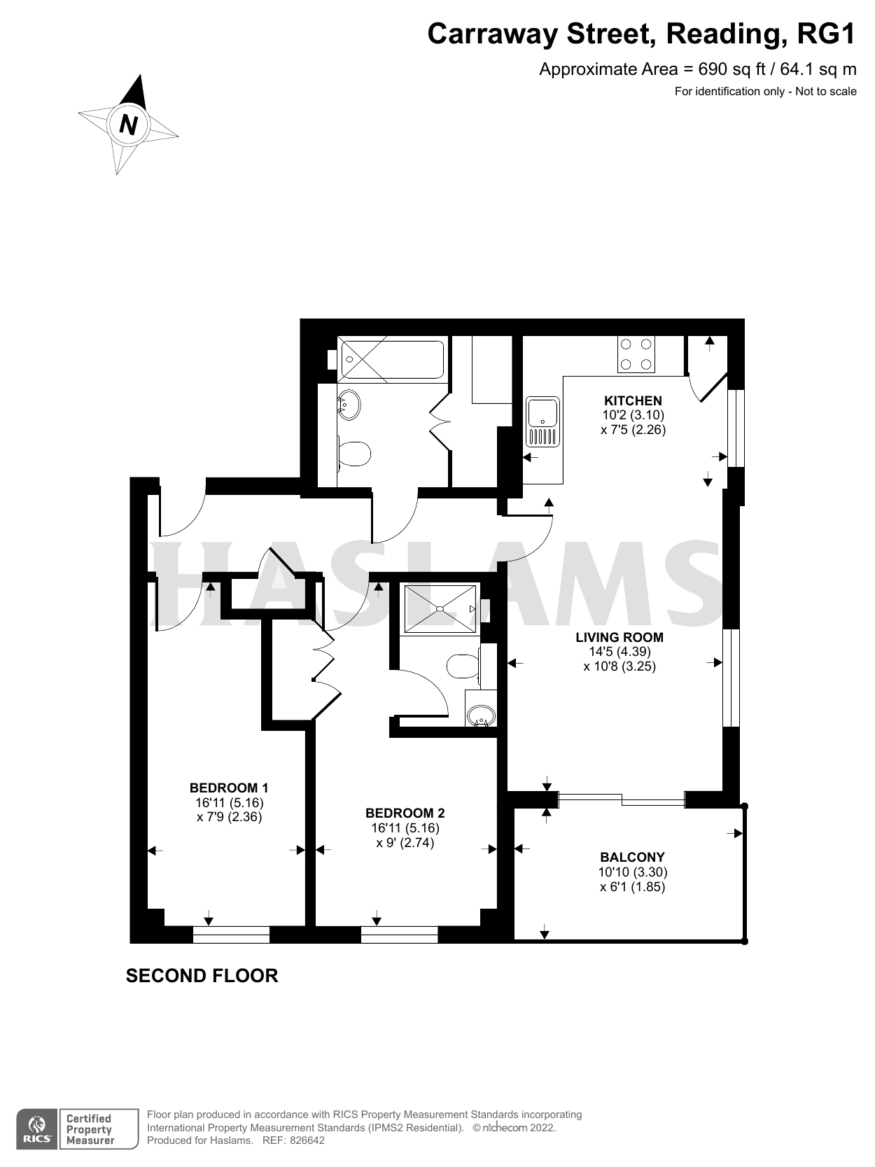 20, Flat 40, Carraway Street, Reading floorplan