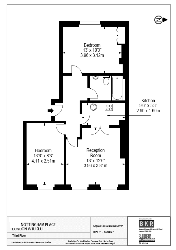 2 Bedrooms Flat to rent in Nottingham Place, London W1U