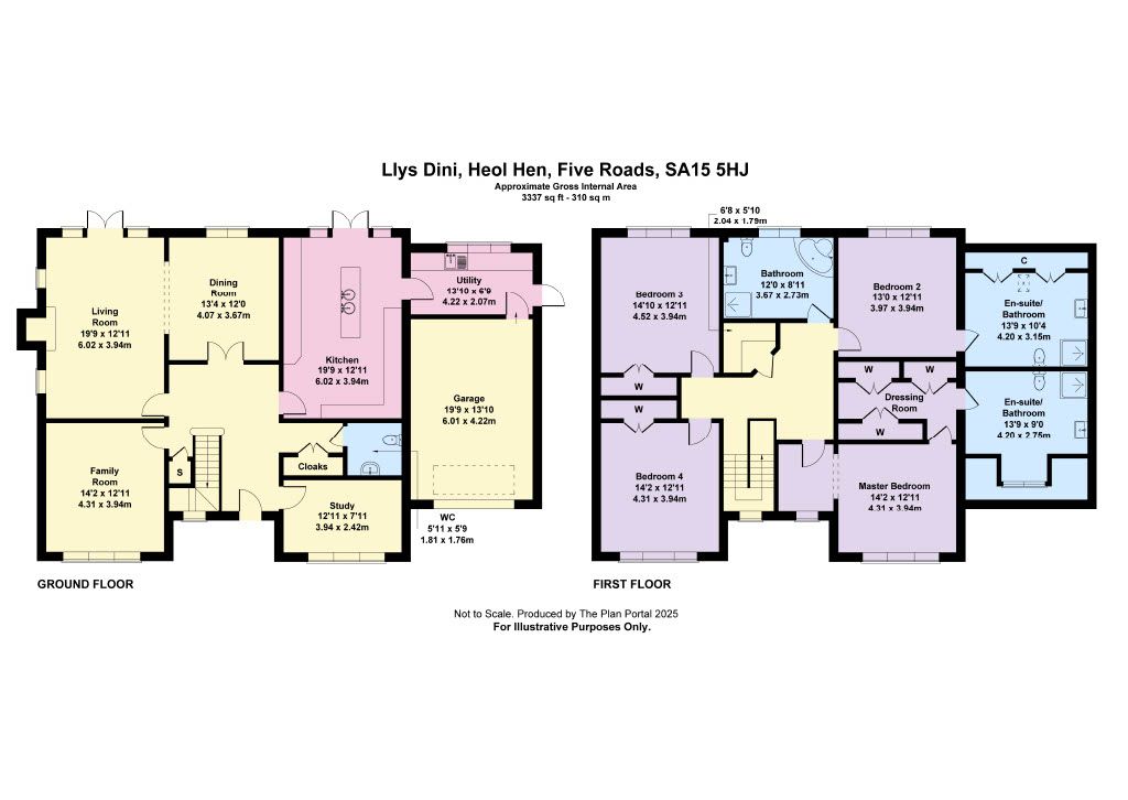 Llys Dini, Heol Hen, Llanelli floorplan