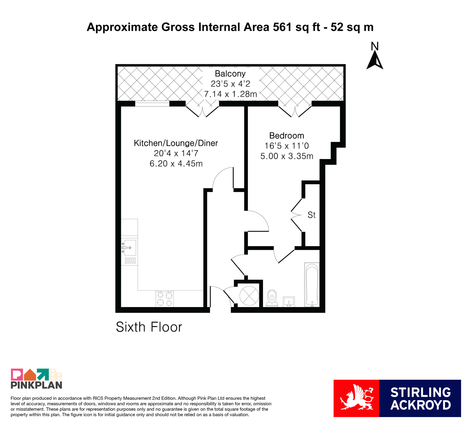 Flat 58, The Exchange, 6, Scarbrook Road, Croydon floorplan