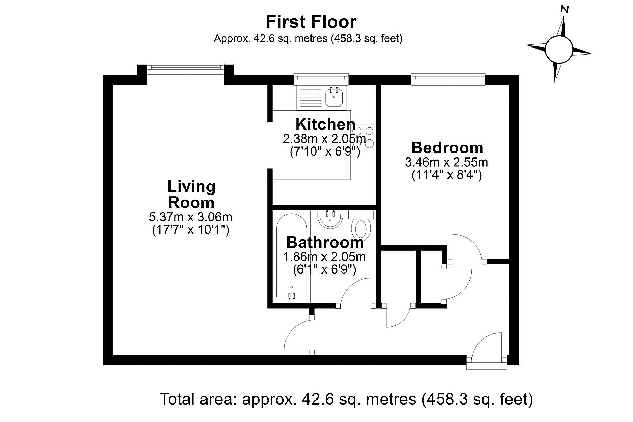 Flat 33 Hunters Gate, Hunters Lane, Watford floorplan