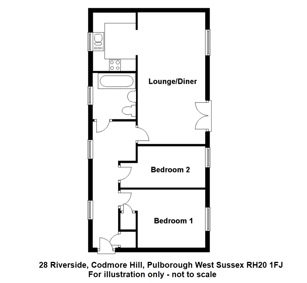 2 Bedrooms Flat for sale in Riverside, Codmore Hill, Pulborough RH20