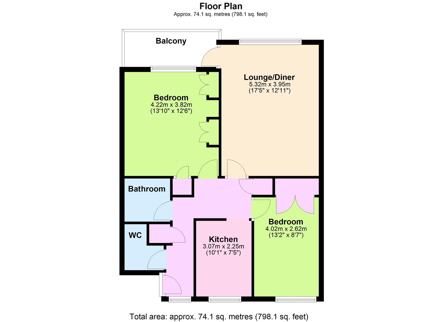 Flat 35, Wilmington Court, Bath Road, Worthing floorplan