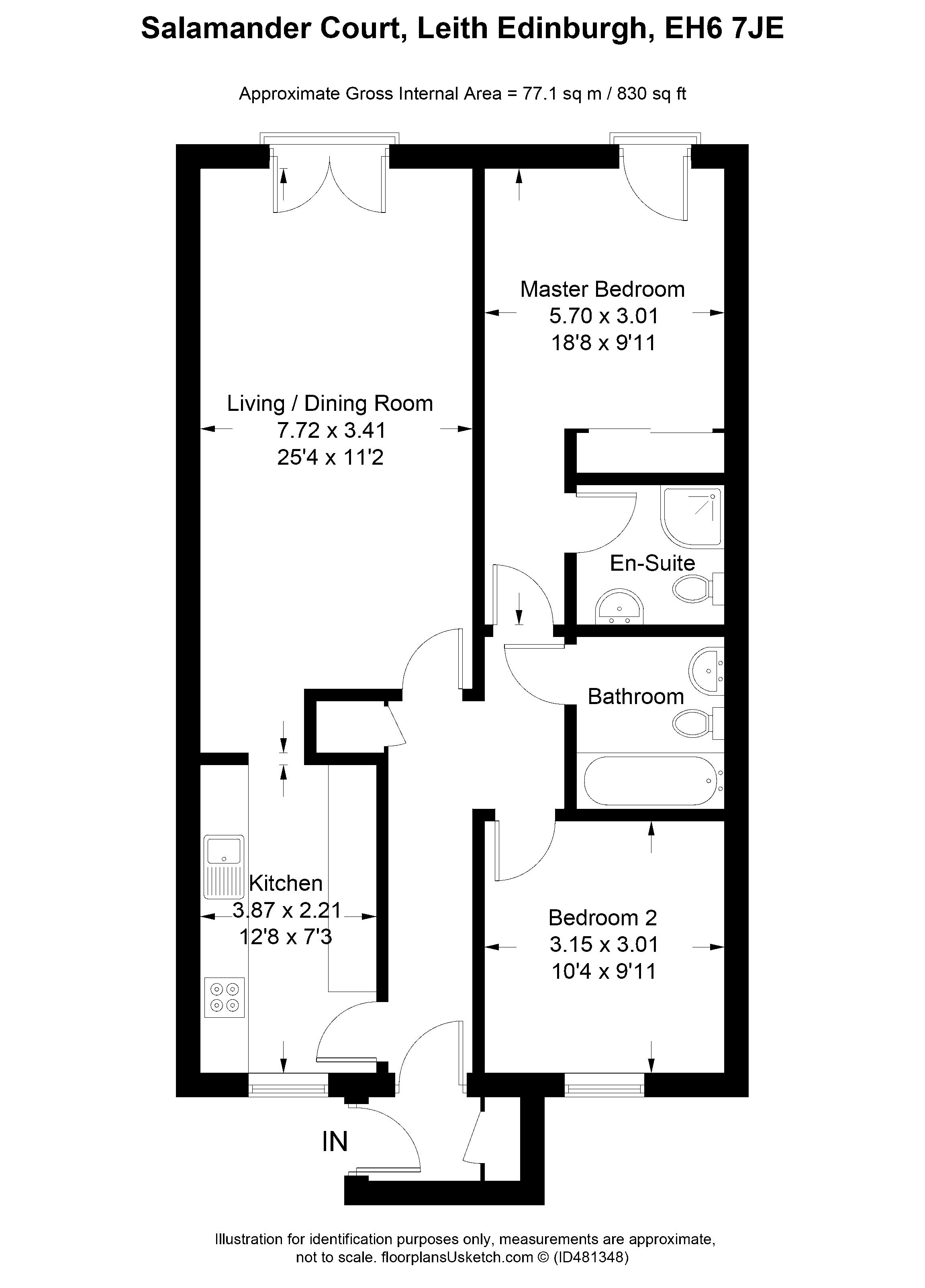 2 Bedrooms Flat for sale in Salamander Court, Edinburgh EH6