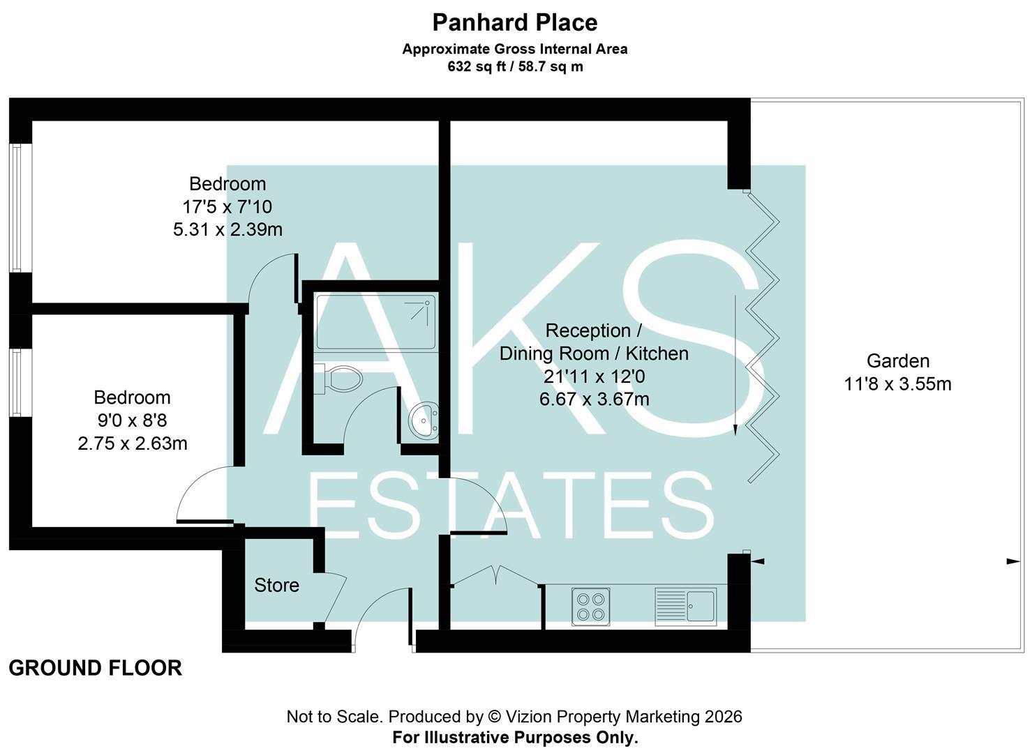 11B, Panhard Place, Southall floorplan