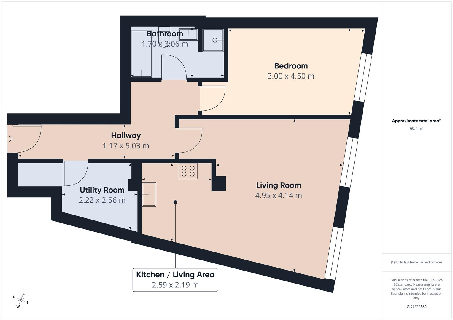 Flat 6, Pier House, Tower Promenade, New Brighton floorplan