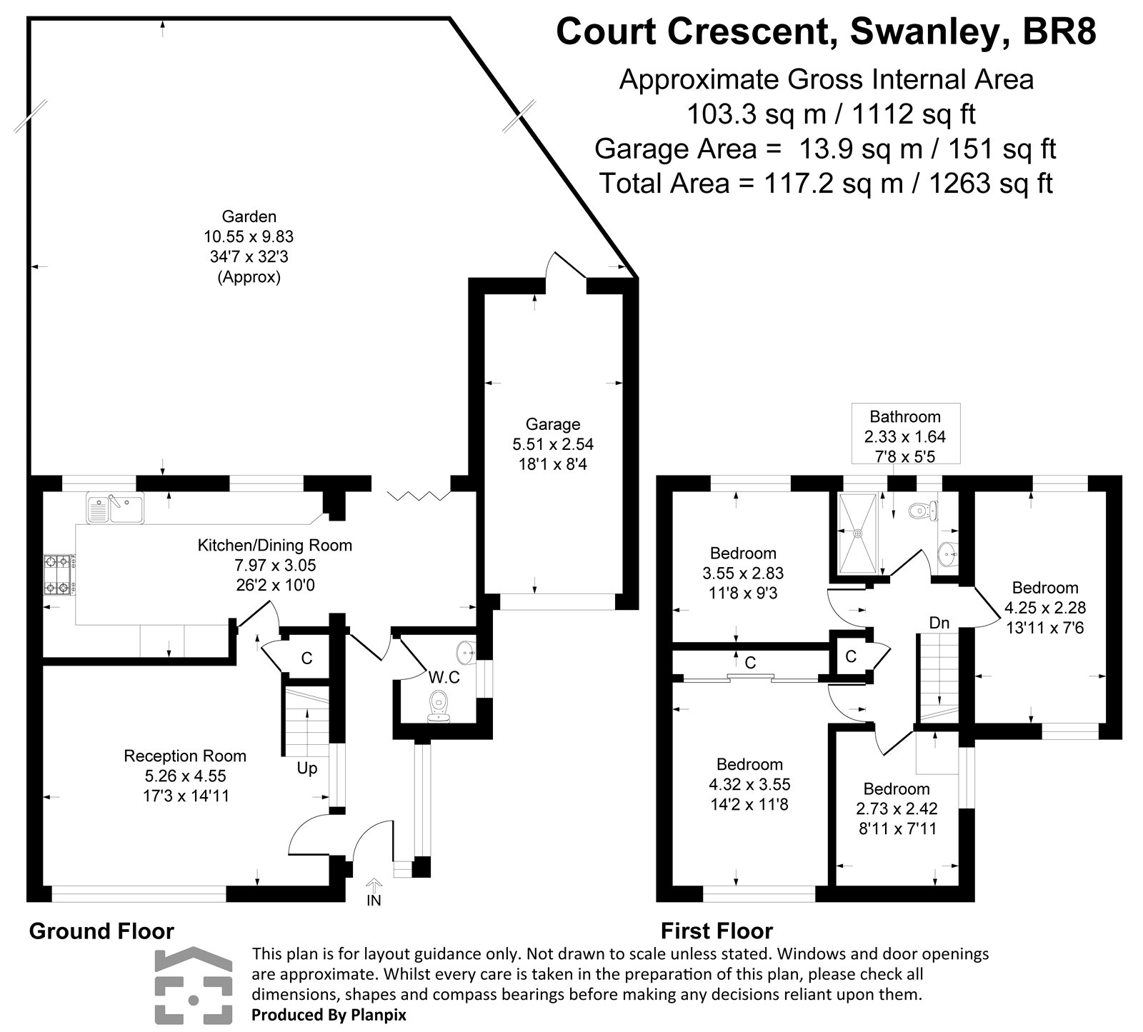 46, Court Crescent, Swanley floorplan