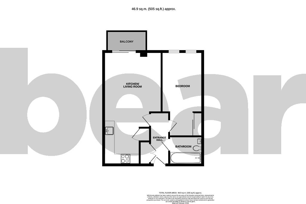 Flat 35 Clifftown Shore, Western Esplanade, Southend-on-Sea floorplan