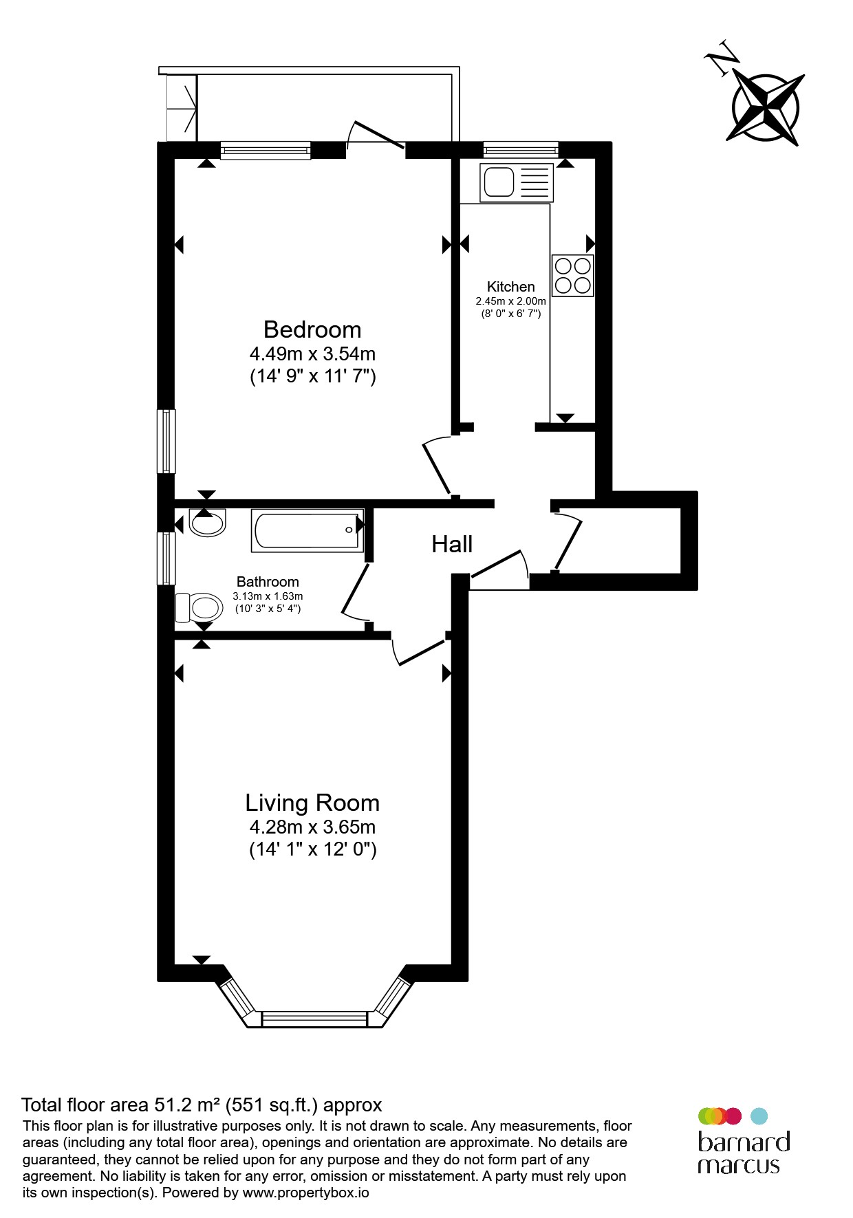 Flat 2, Gordon House, 1, Gloucester Road, Barnet floorplan