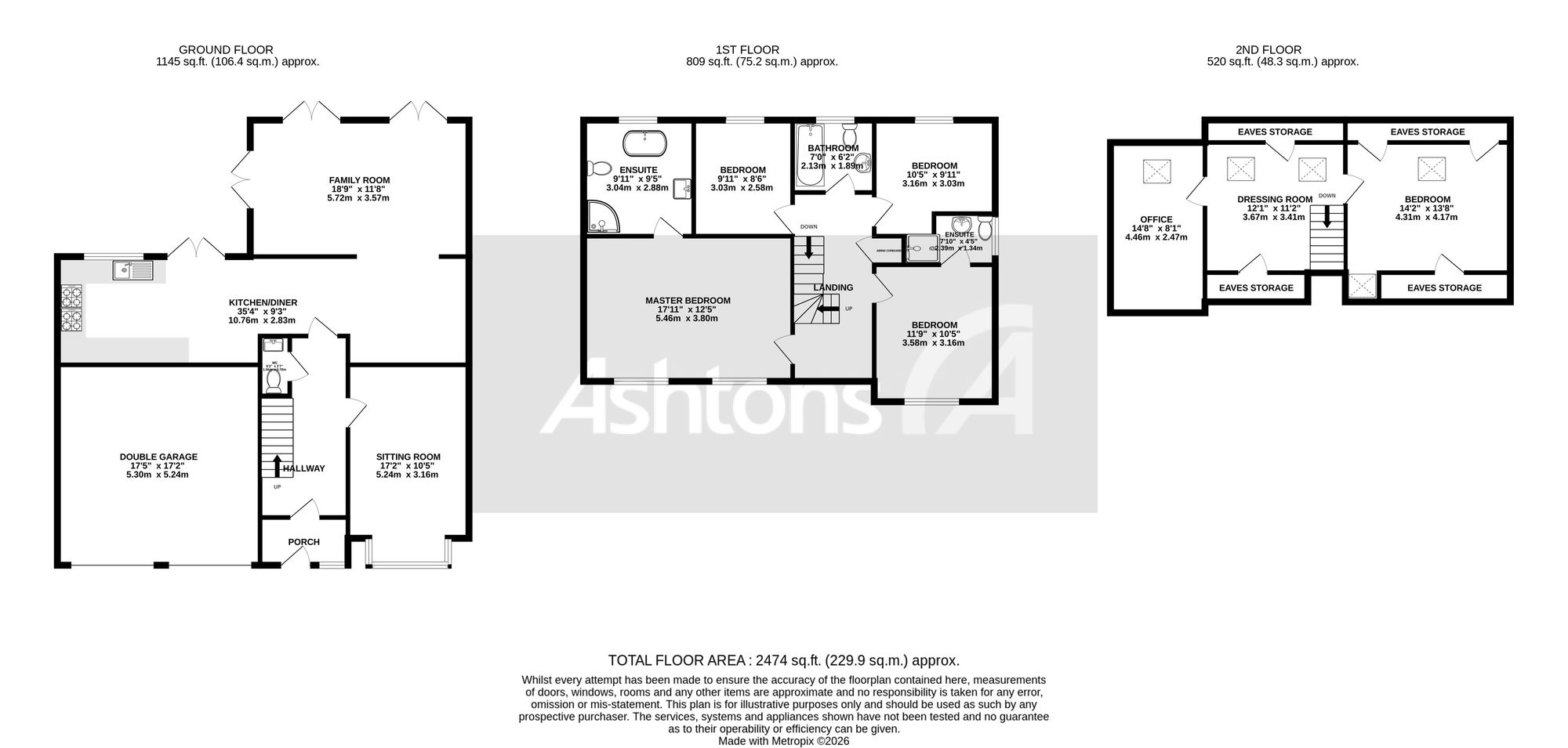 3 Knutsford Close, St. Helens floorplan