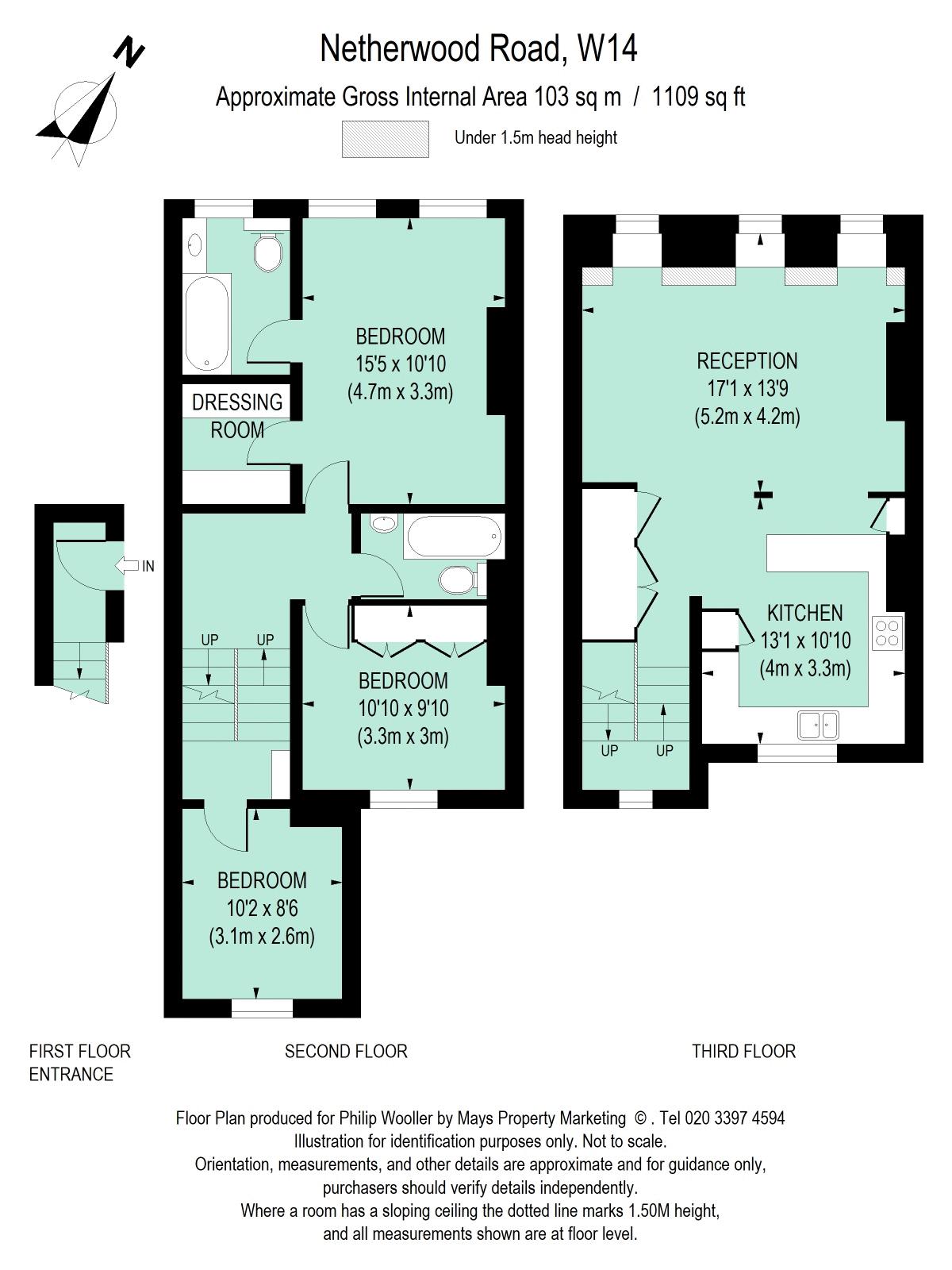 Flat 4, 62, Netherwood Road, London floorplan