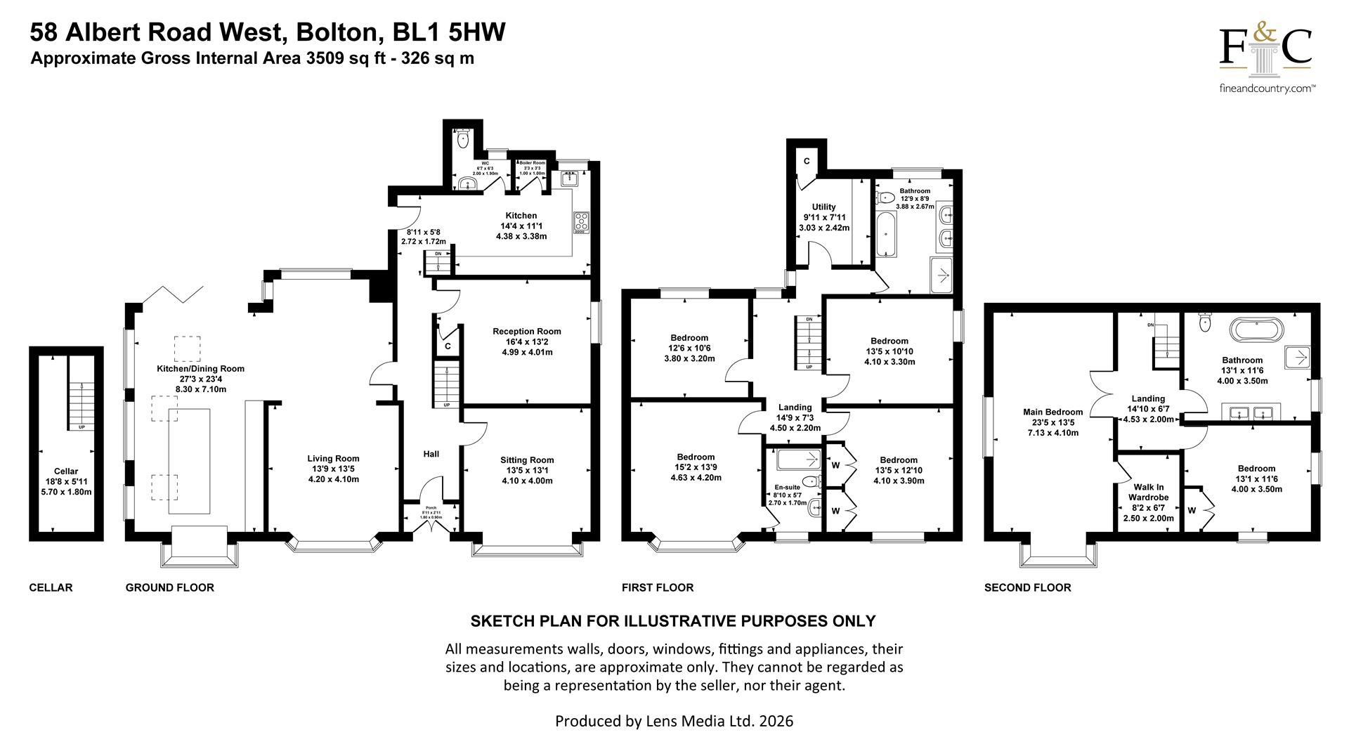 58, Albert Road West, Bolton floorplan