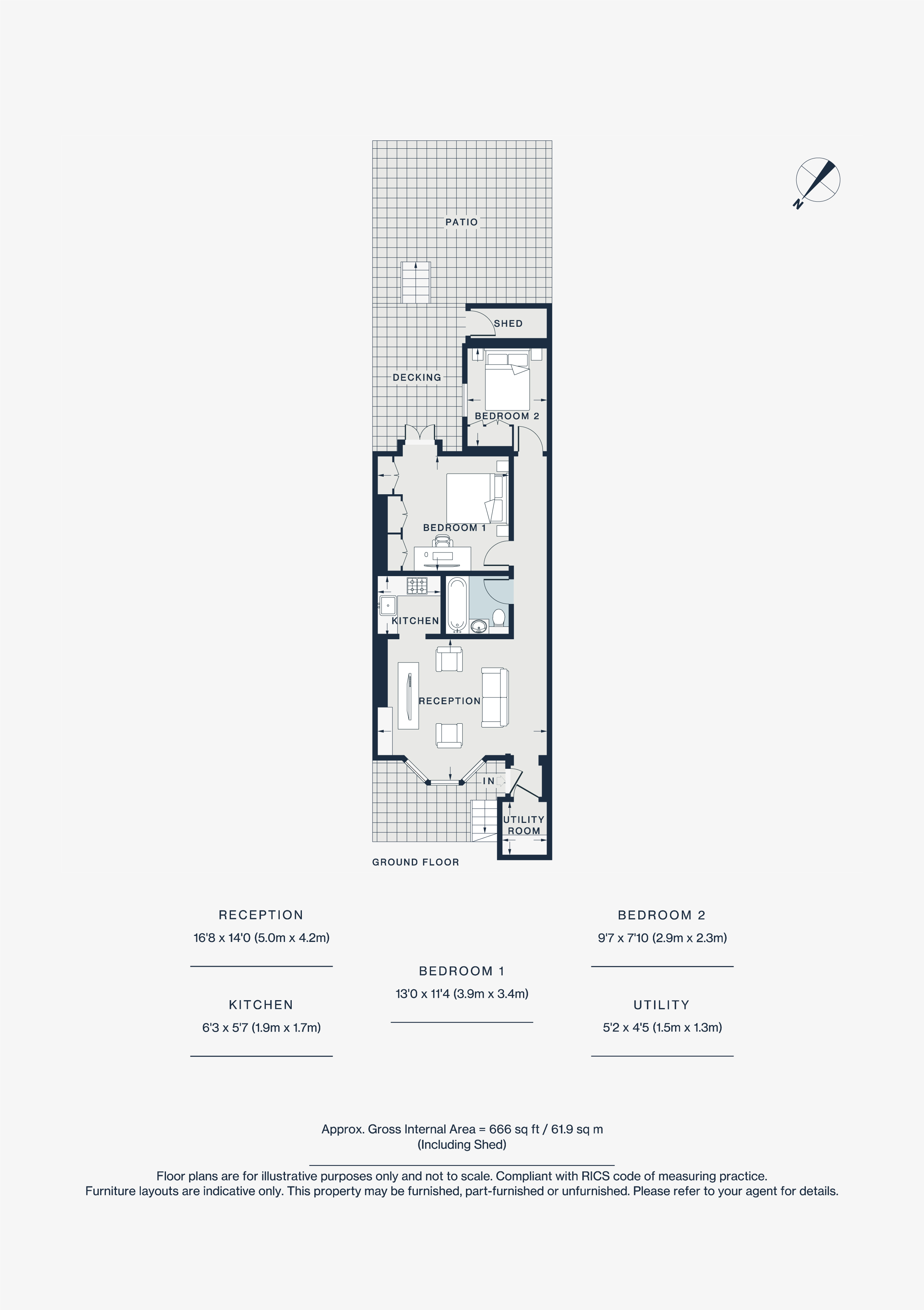 Chesterton Road, North Kensington W10, 2 bedroom flat to rent