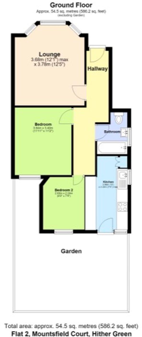 Flat 2 Mountsfield Court, Hither Green Lane, London floorplan
