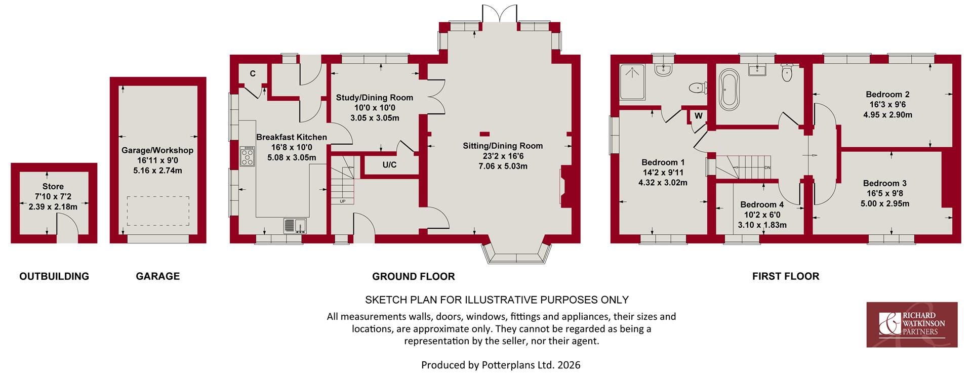 Pear Tree Cottage, 17 Stathern Lane, Harby floorplan