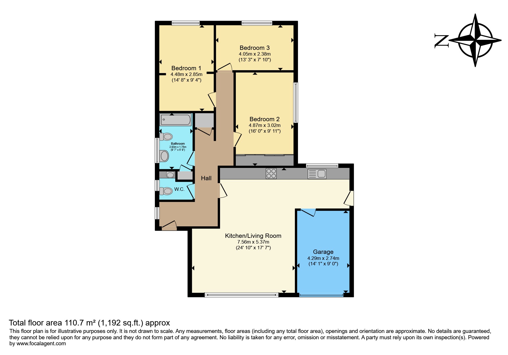6, Mellows Close, Reepham floorplan