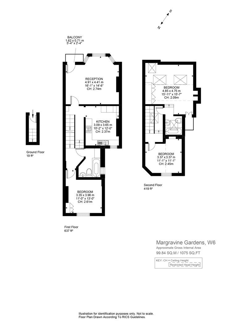 3 Bedrooms  to rent in Margravine Gardens, London W6