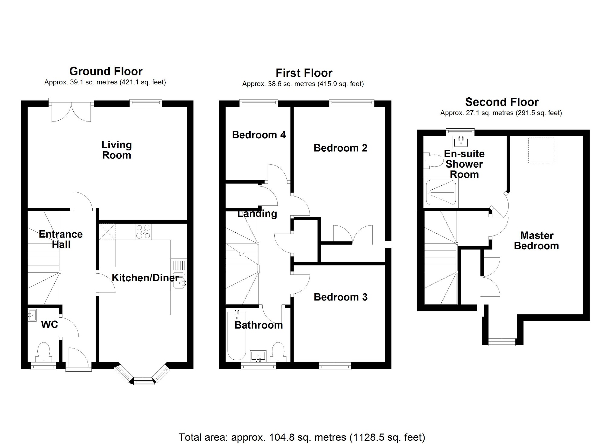 4 Bedrooms Town house for sale in Bywell Court, Kingsmead, Milton Keynes MK4