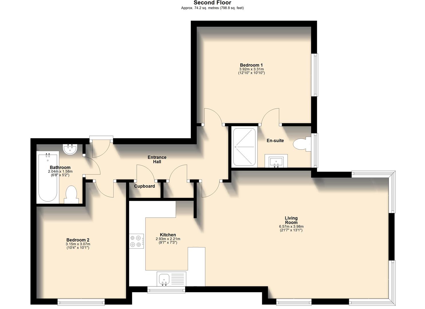 Flat 9, 11, Piper Street, Plymouth floorplan