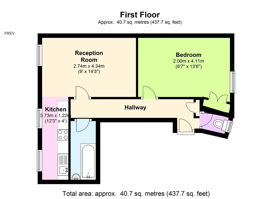 1 Bedrooms Flat to rent in Flat 5, Goldhurst Terrace, London NW6