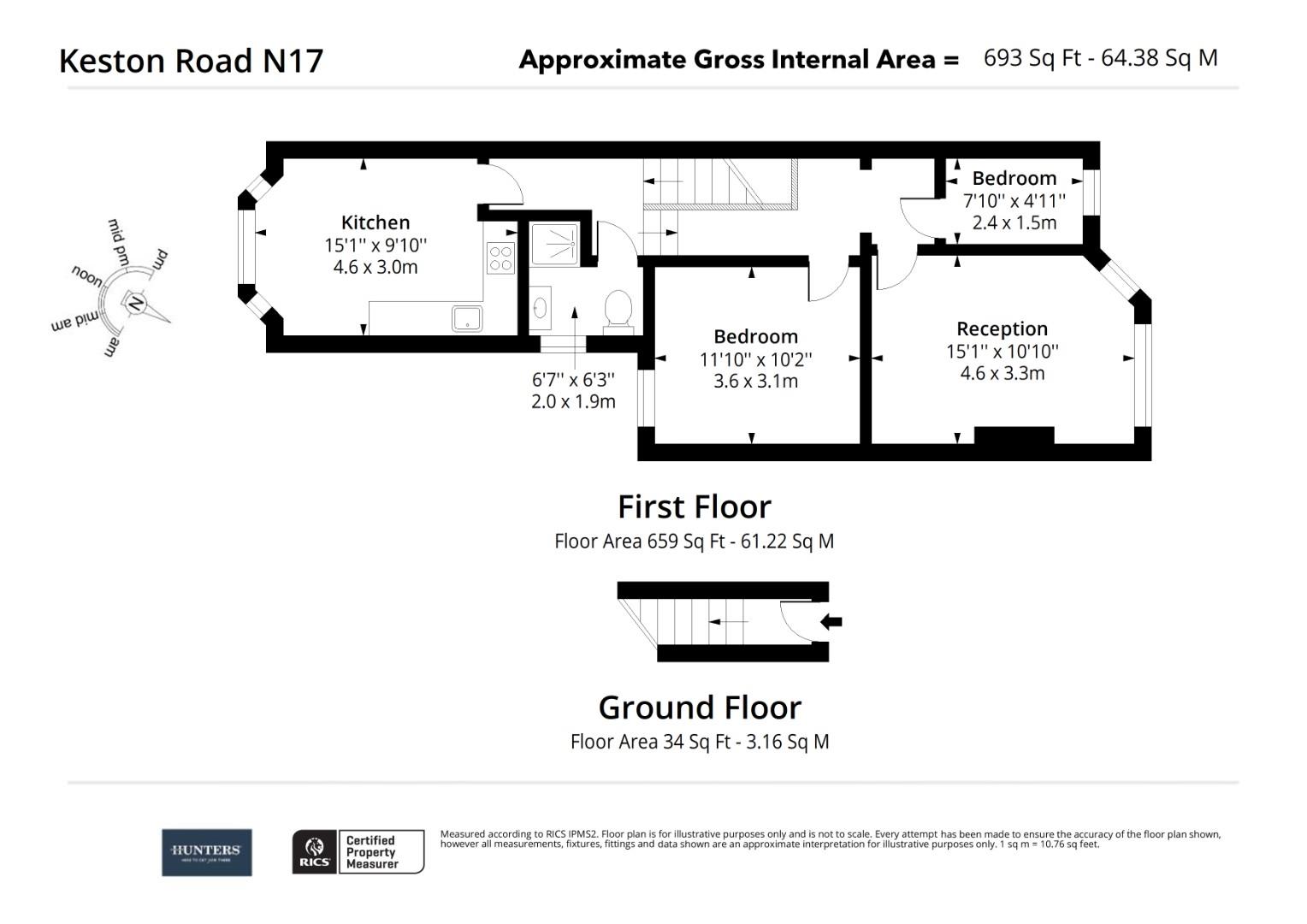 Flat B, 48, Keston Road, London floorplan
