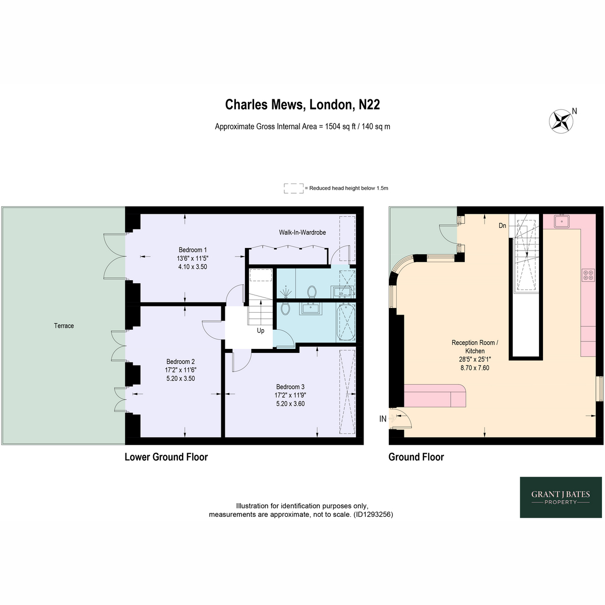 1 Charles Mews, 140, Station Road, Alexandra Palace,, London floorplan