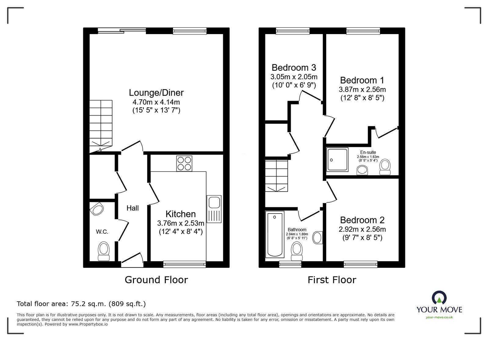 44, Poundlock Avenue, Staffordshire floorplan