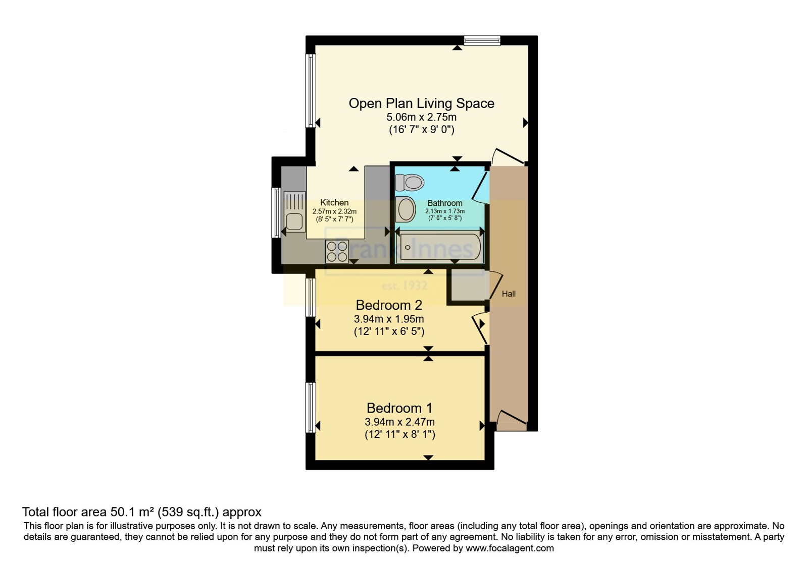 Flat 14 Parry Court,, Marmion Road, Nottinghamshire floorplan