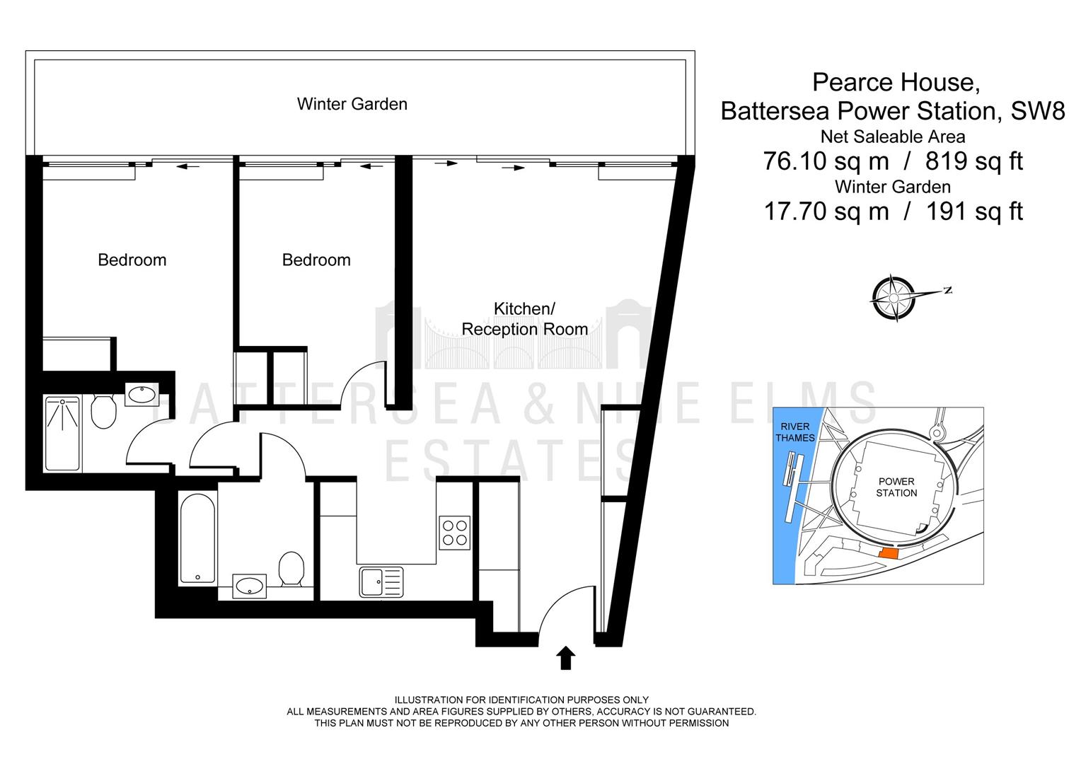 1606 Pearce House, 8 Circus Road West, London floorplan