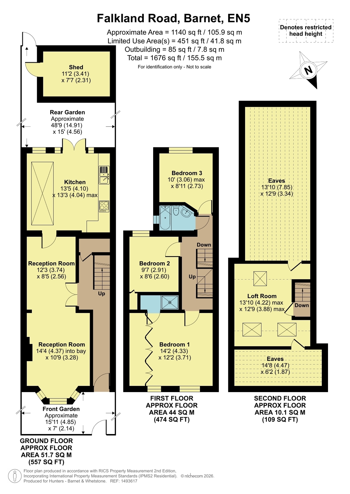51, Falkland Road, Barnet floorplan