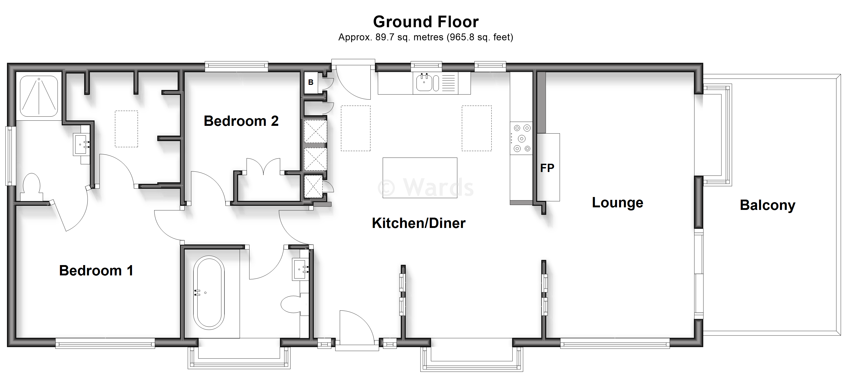 2, Hollies Way, Ashford floorplan
