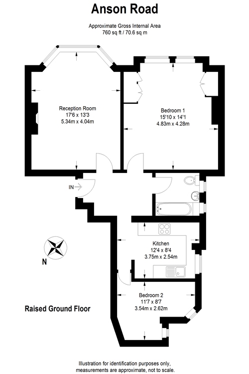 2 Bedrooms Flat to rent in Anson Road, London N7