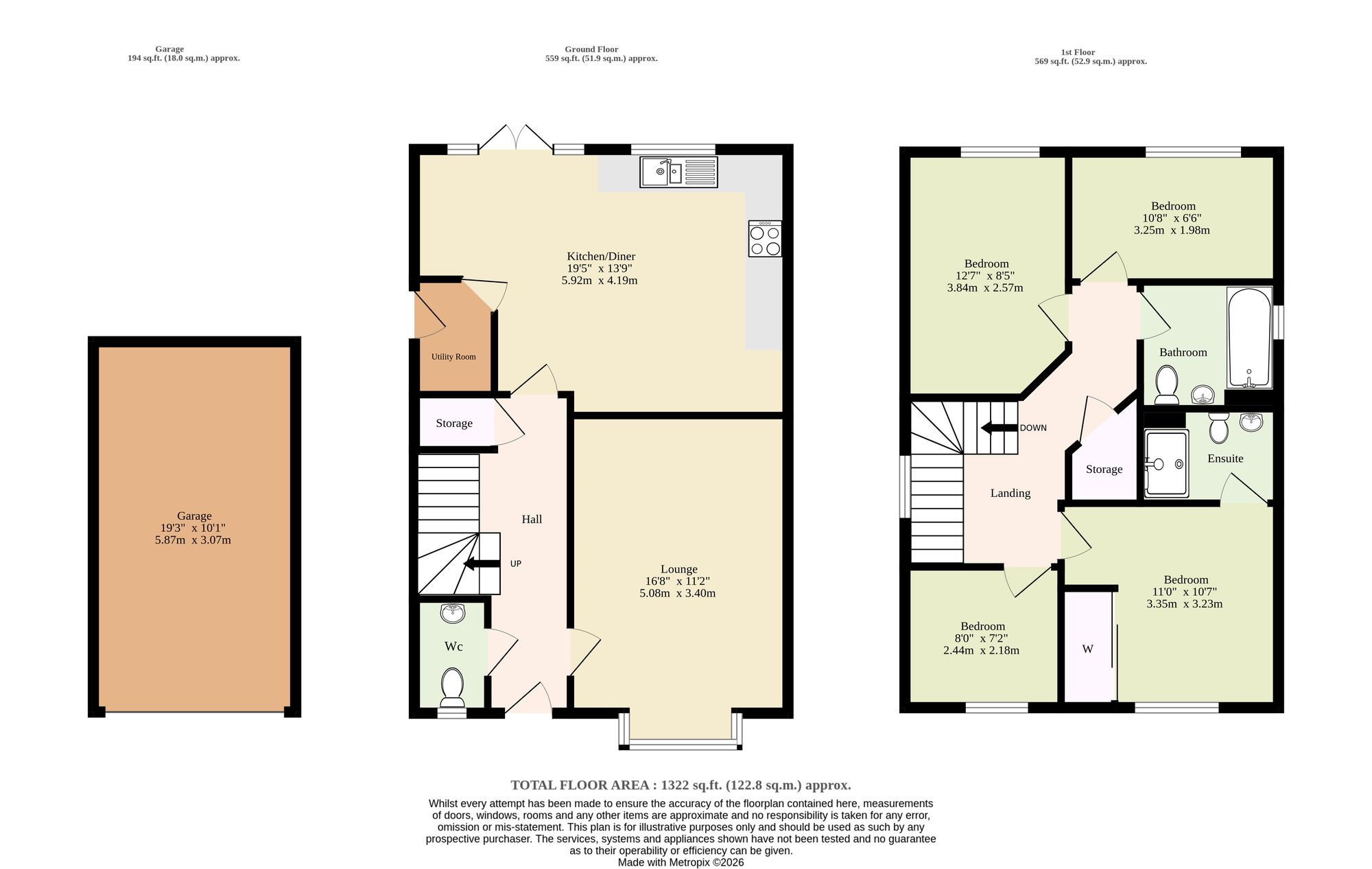 12 Harebell Road, Attleborough floorplan