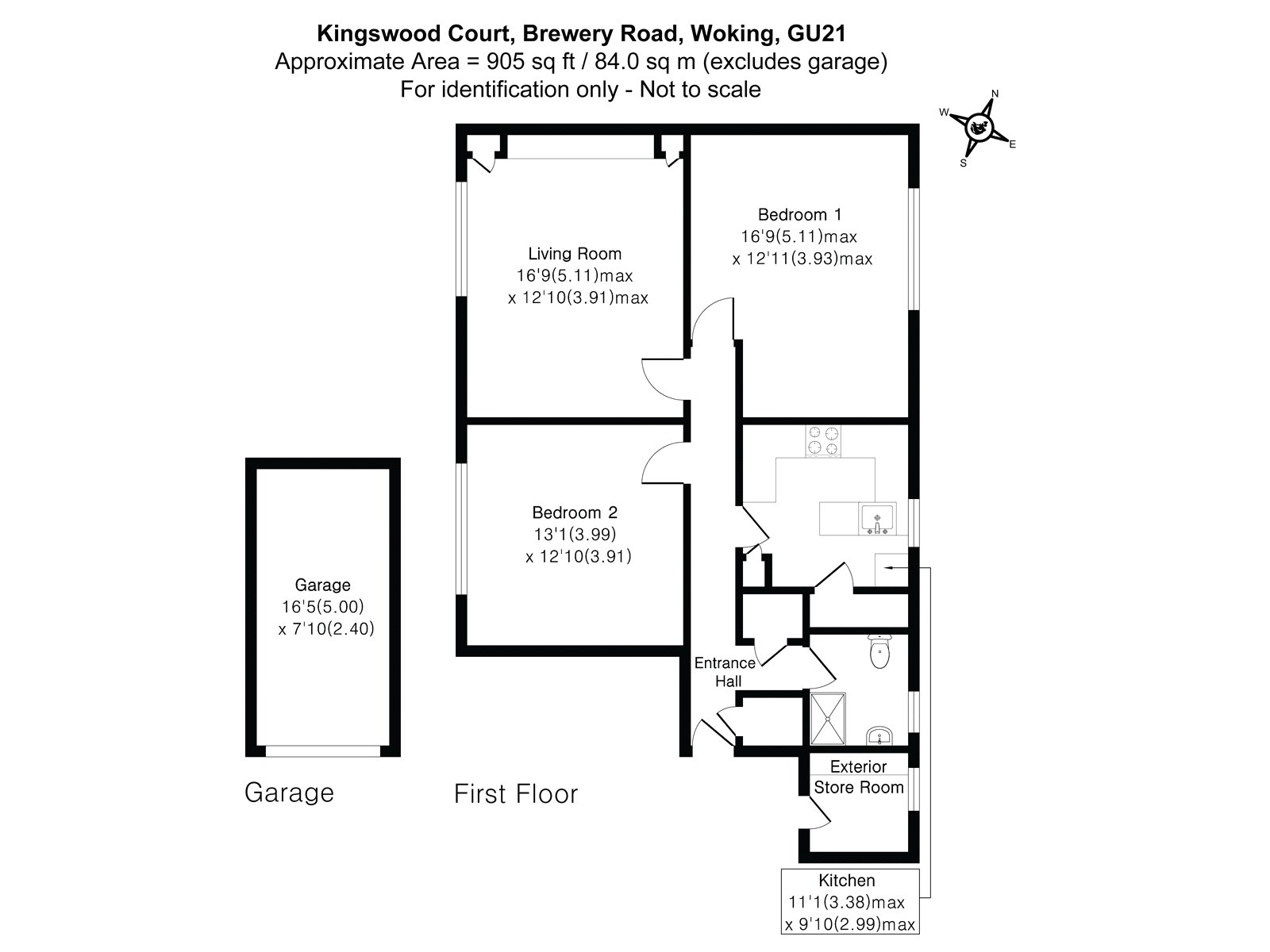 14 Kingswood Court,, Brewery Road, Surrey floorplan