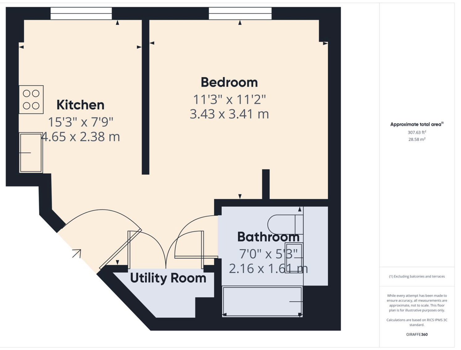 Apartment 312, Crump Street, Liverpool floorplan