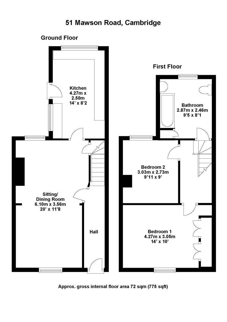 51, Mawson Road, Cambridge floorplan