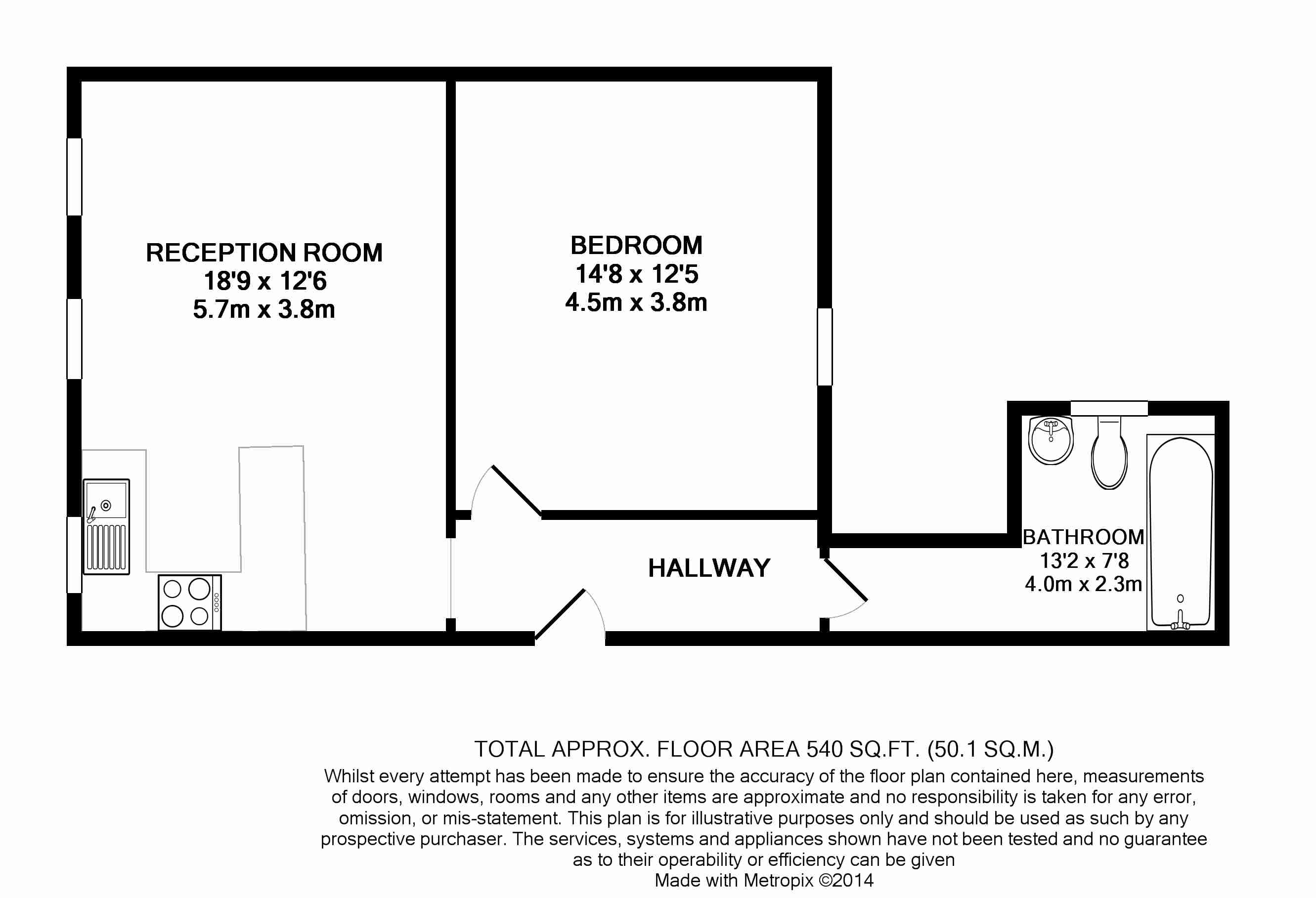 1 Bedrooms Flat to rent in Windsor Street, Chertsey KT16