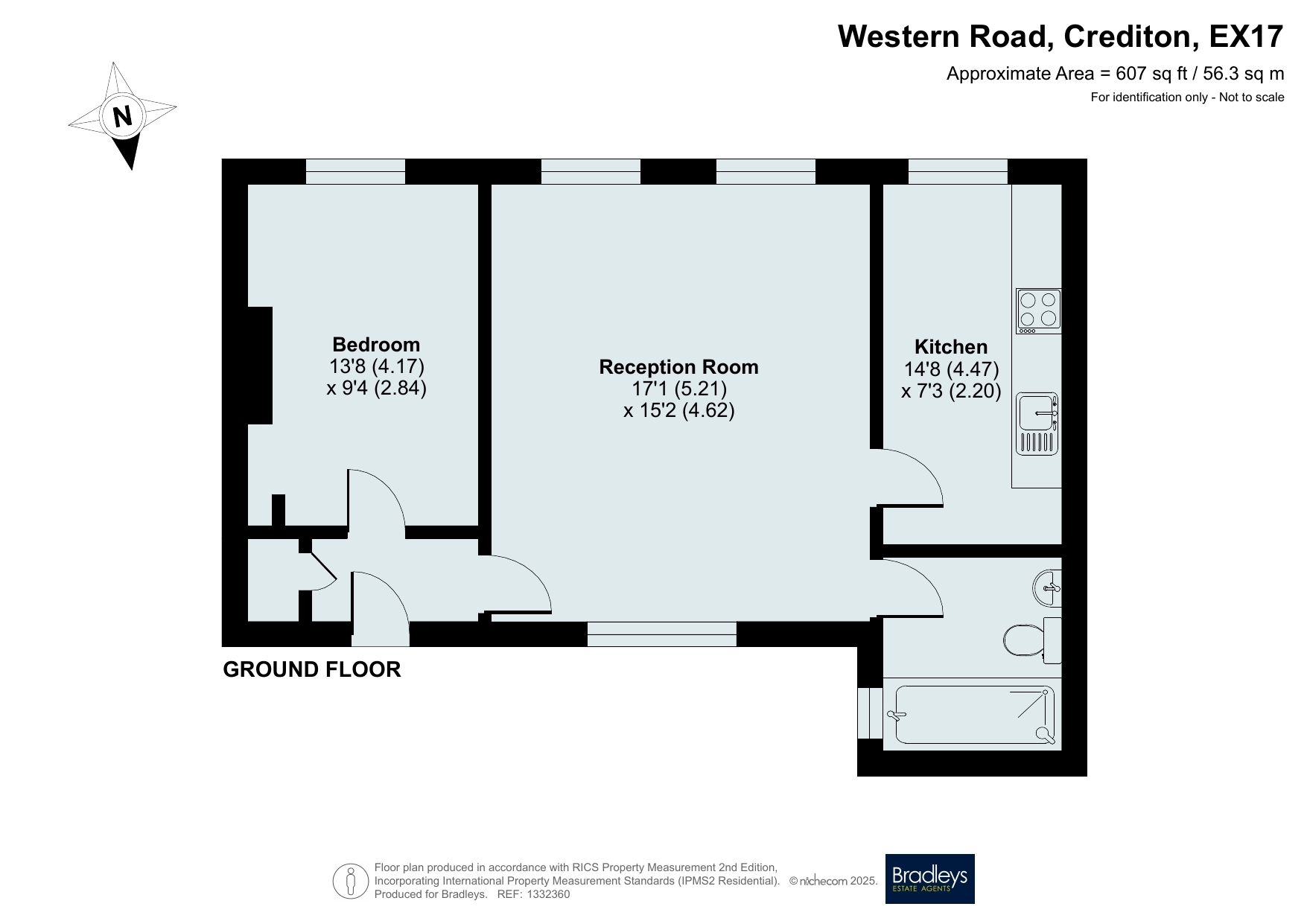 Flat 2, The Lodge,, Western Road, Devon floorplan