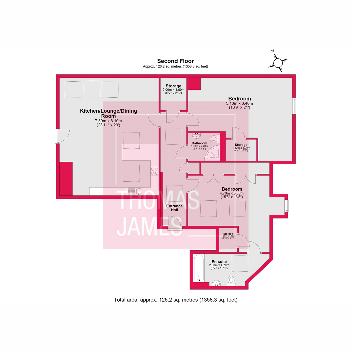 Flat Flat 22, Samuel House 1b, Westpole Avenue, Barnet floorplan