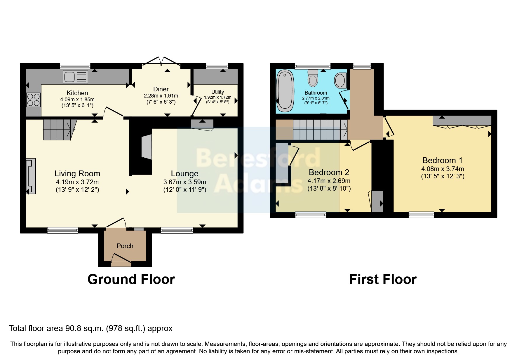 Cilcain Road, Gwernaffield, Mold, Flintshire CH7, 2 bedroom semi