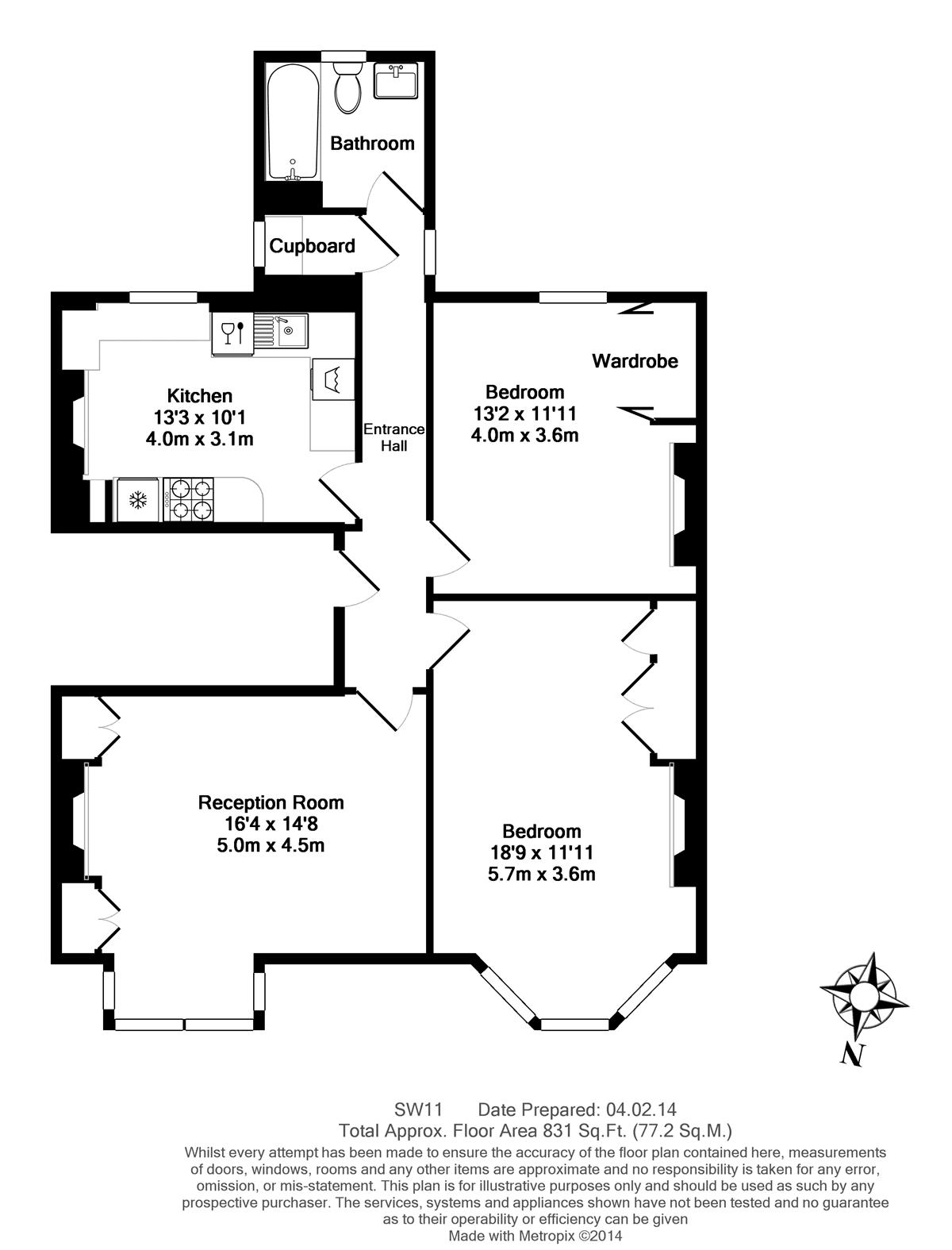 2 Bedrooms Flat to rent in Gorst Road, London SW11
