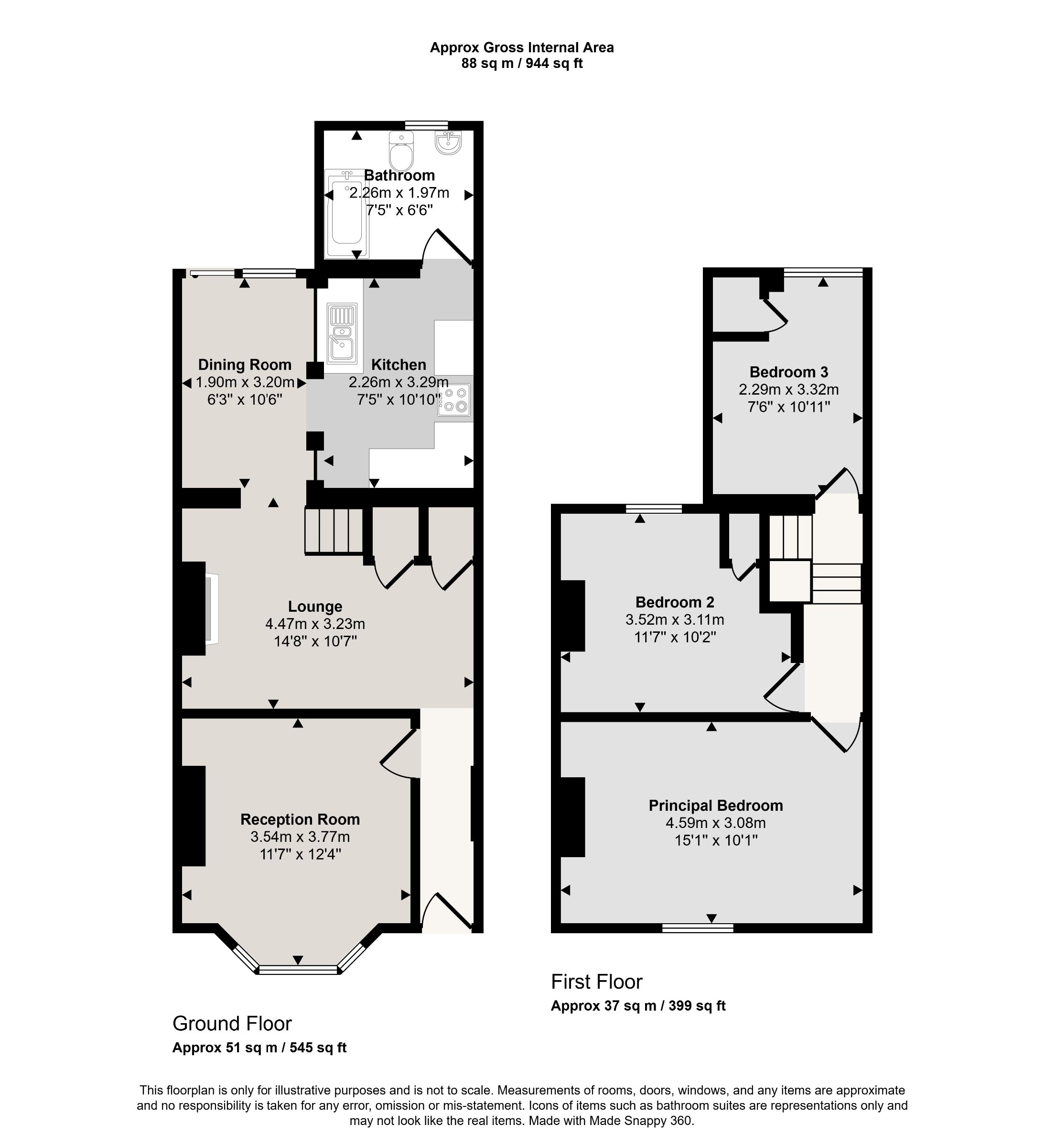 8 Viney Street, Taunton floorplan