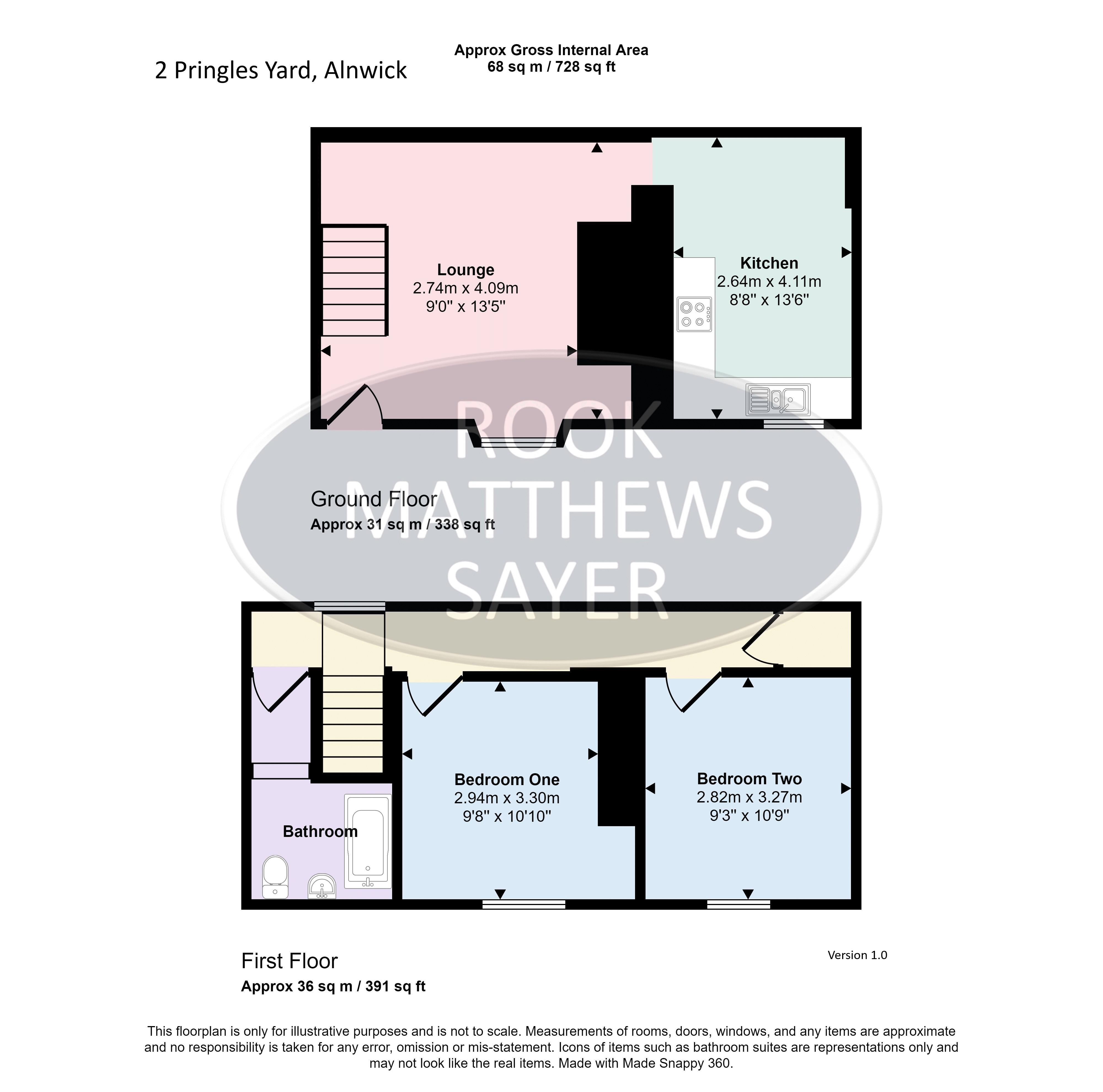 2 Pringles Yard, Clayport Street, Alnwick floorplan