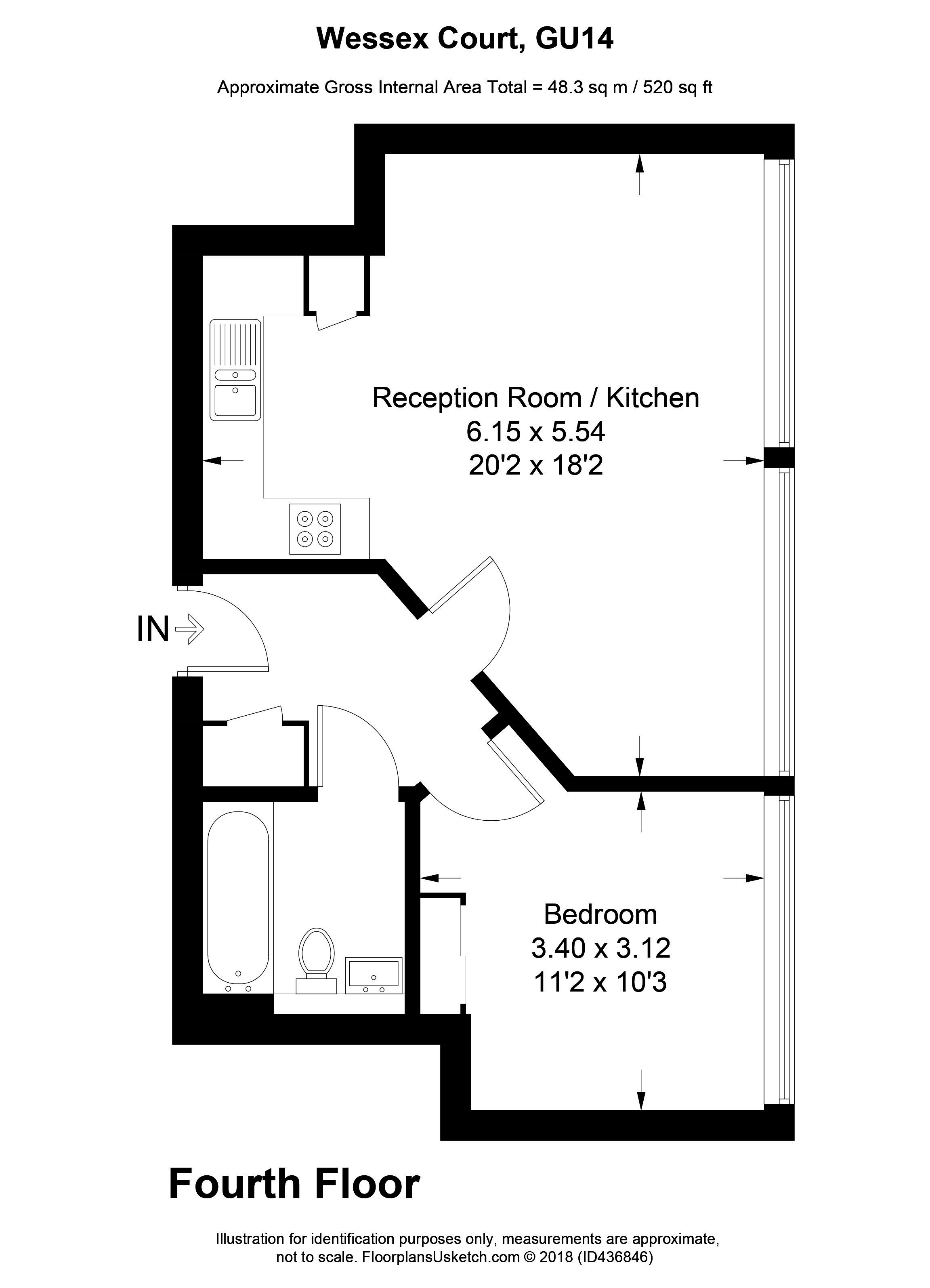 1 Bedrooms Flat to rent in Wessex Court, Kestrel Road, Farnborough, Hampshire GU14