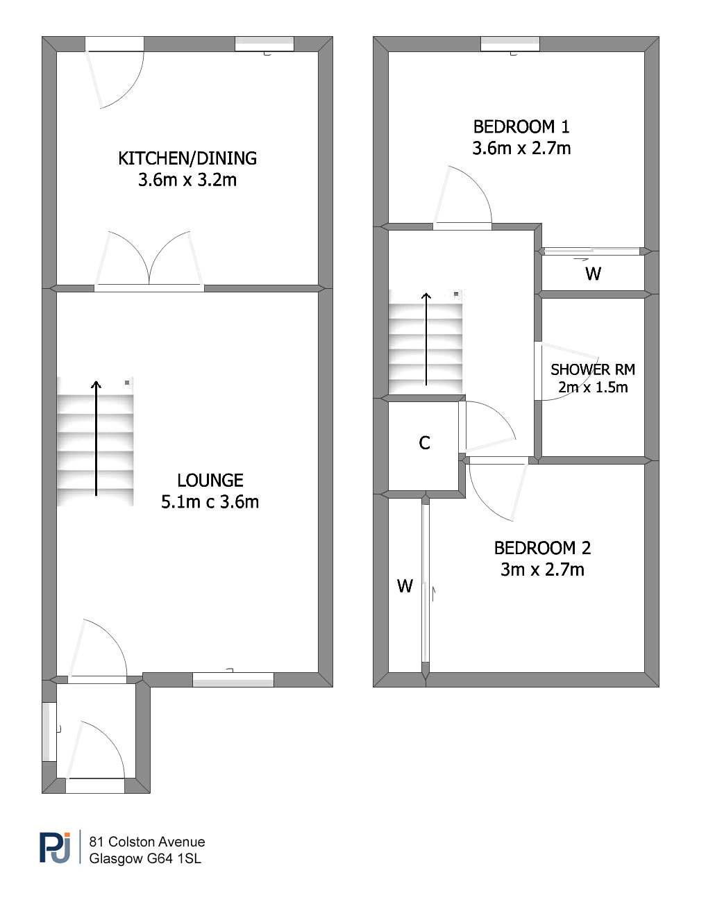 81 Colston Avenue, Glasgow floorplan