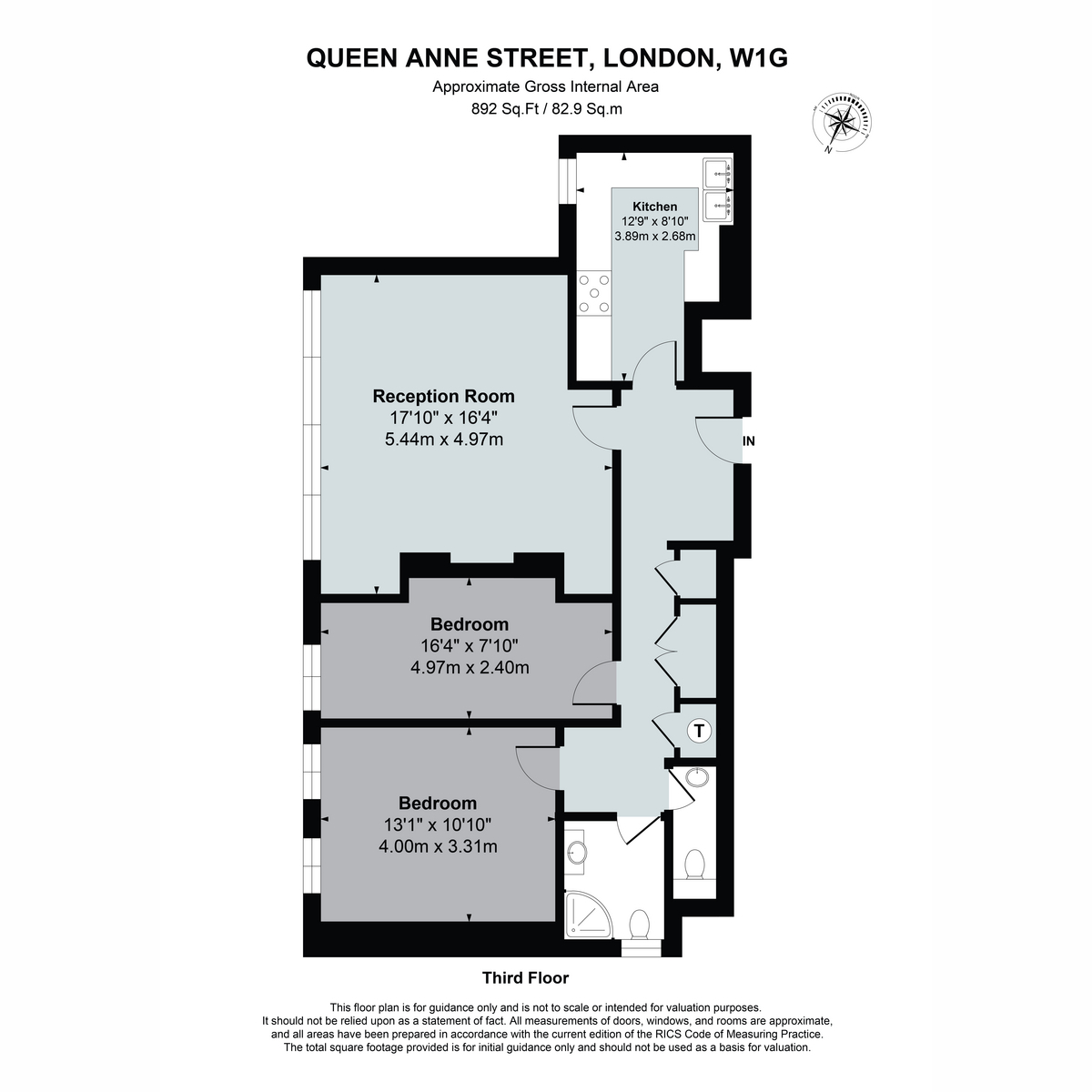 Flat Flat 17, 7, Queen Anne Street, London floorplan