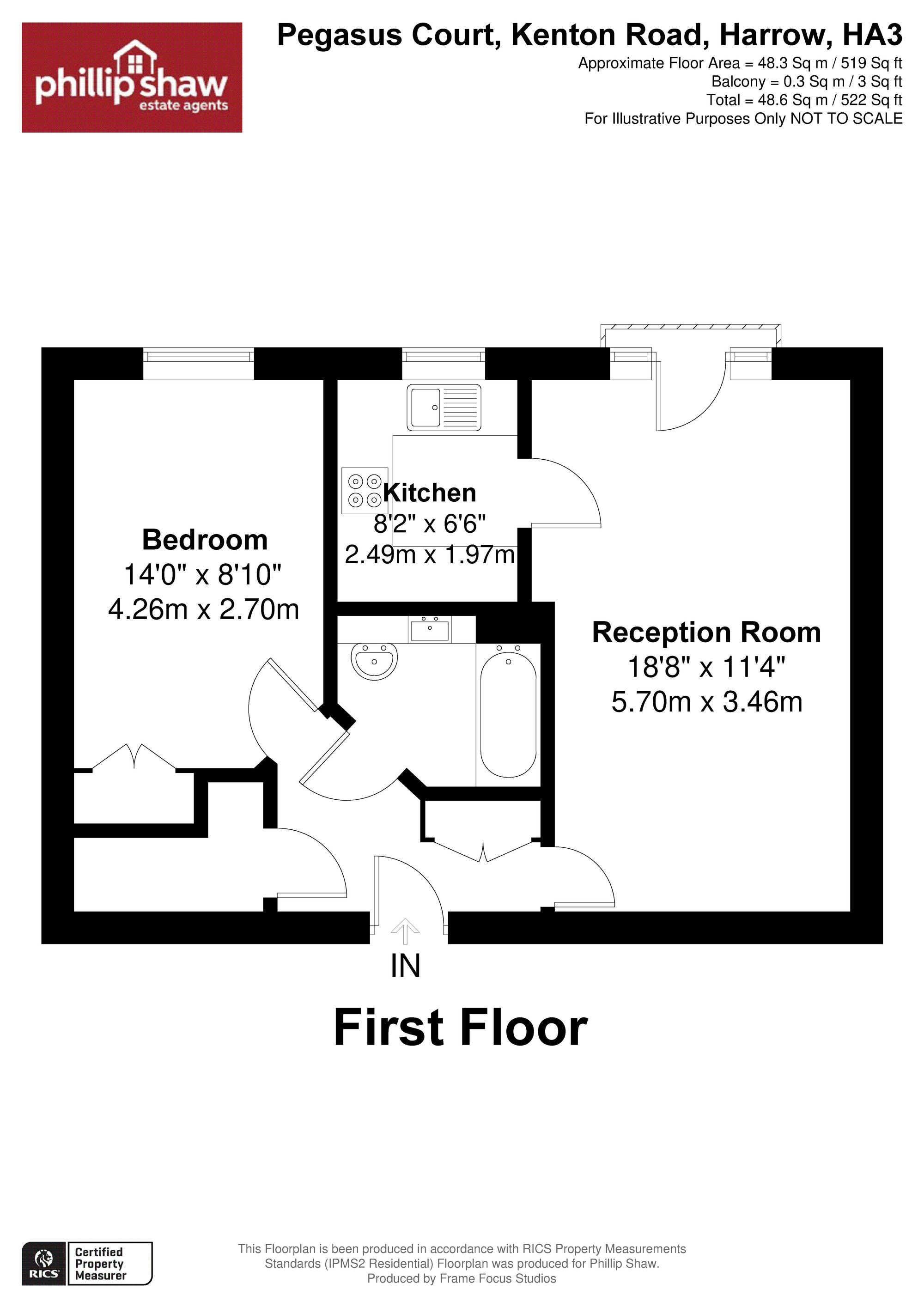 Flat 10, Pegasus Court Kenton Road, Harrow floorplan